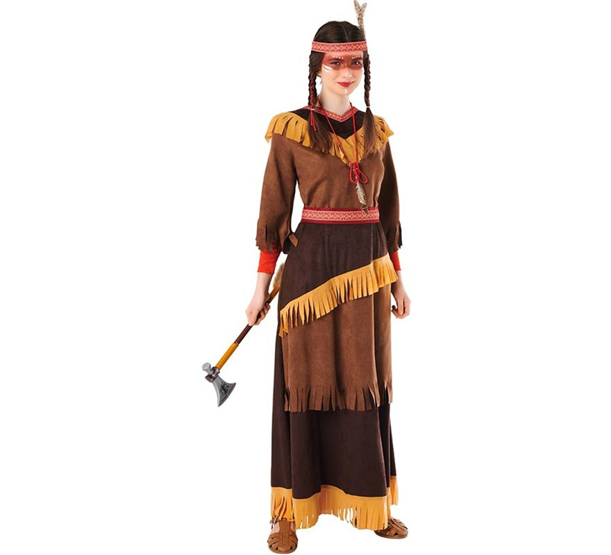 Arapahoe Indian costume with fringes for women