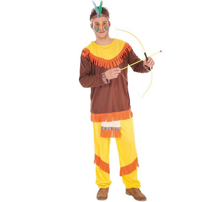 Disfraz de Indio con Flecos para hombre