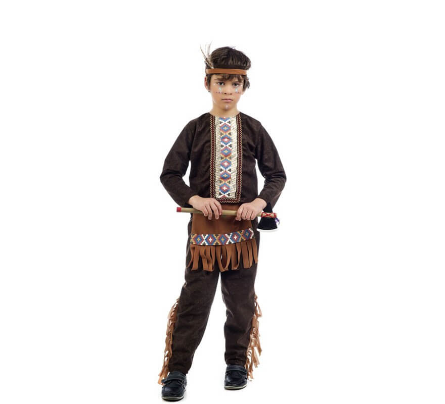 Costume da indiano marrone per bambina