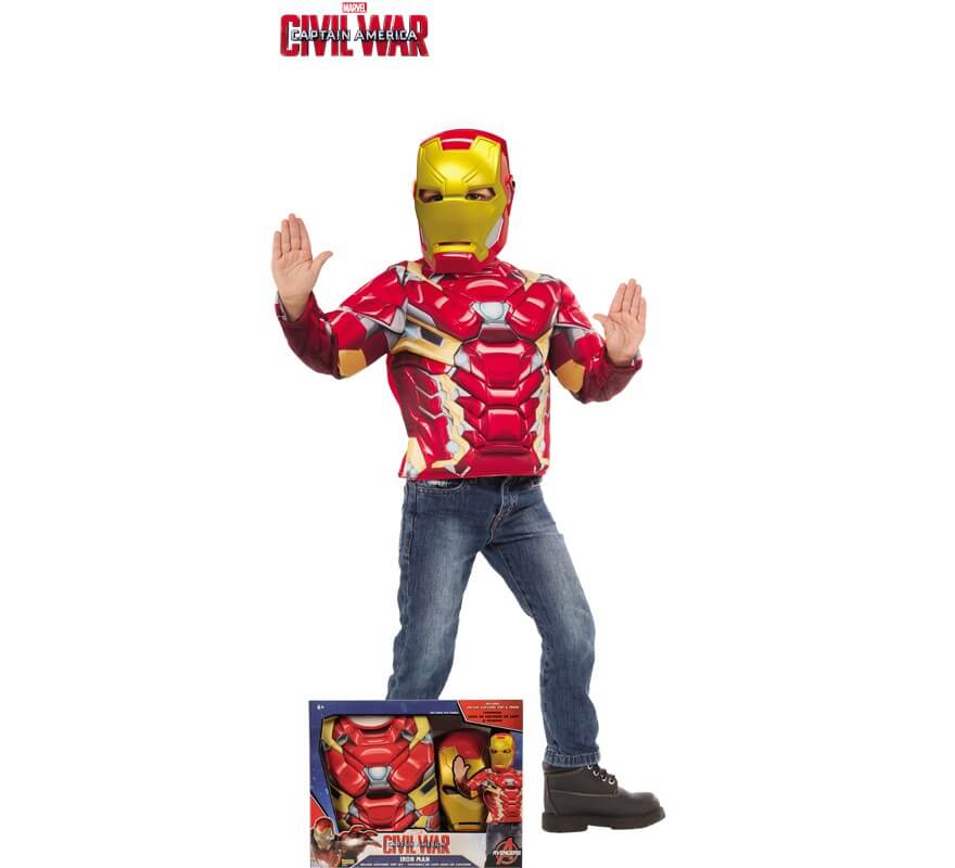 NUOVO Ragazzo classico IRON MAN GUERRA CIVILE Costume Supereroe Costume Bambini Marvel