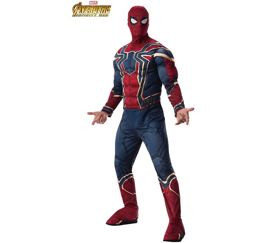 NUOVO Marvel Spiderman TUTA CON MUSCOLI Bambino Costume MEDIO 8-10 