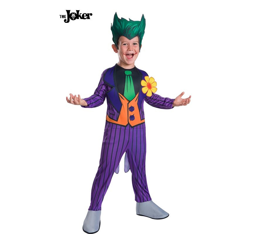 Classic Joker costume with headdress for children