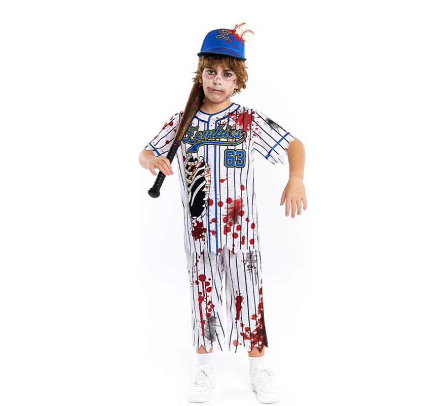 Zombie Baseball Player Costume for Boys