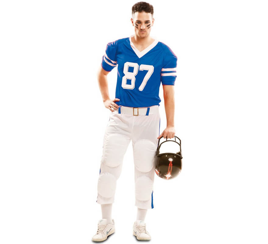 Disfraz de Jugador de Fútbol Americano azul para hombre