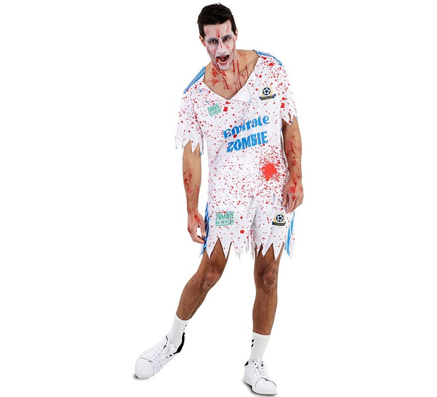 White Zombie Football Player Costume for Men