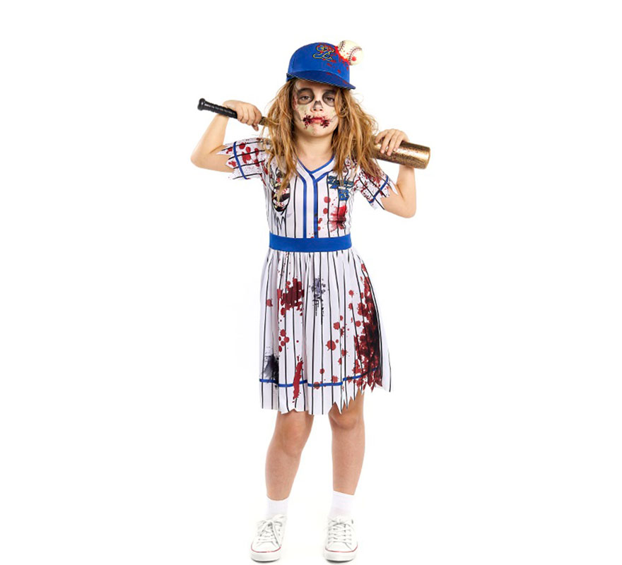 Zombie Baseball Player Costume for Girls