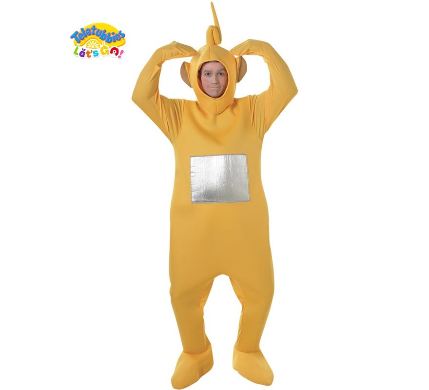 Laa Laa yellow teletubbie deluxe adult costume