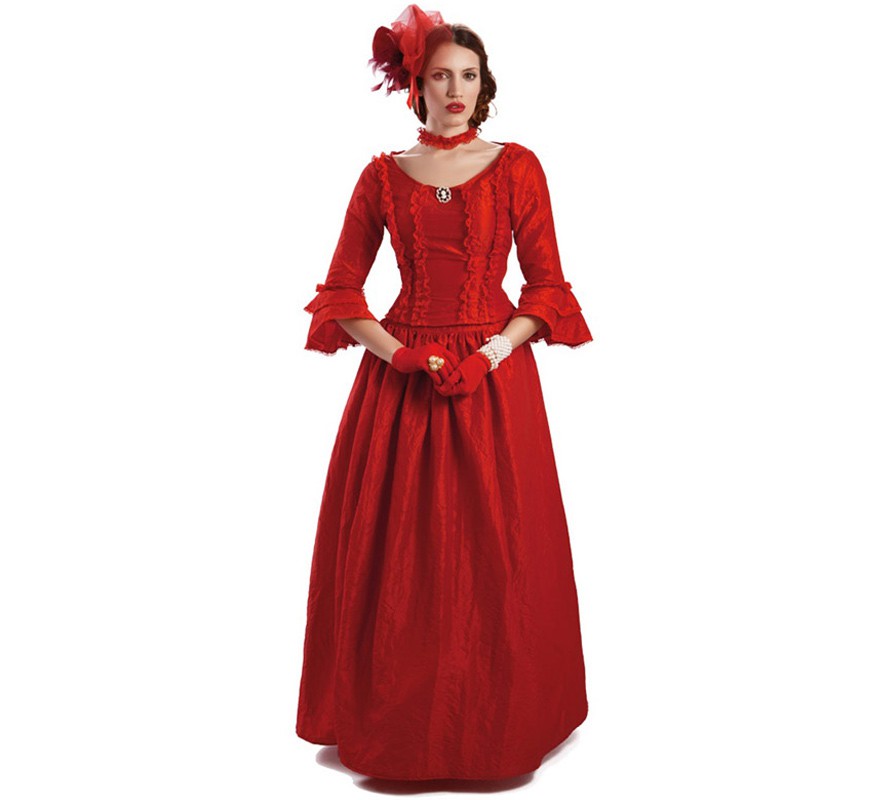 Disfraz de charleston con plumas rojo para mujer por 18,75 €