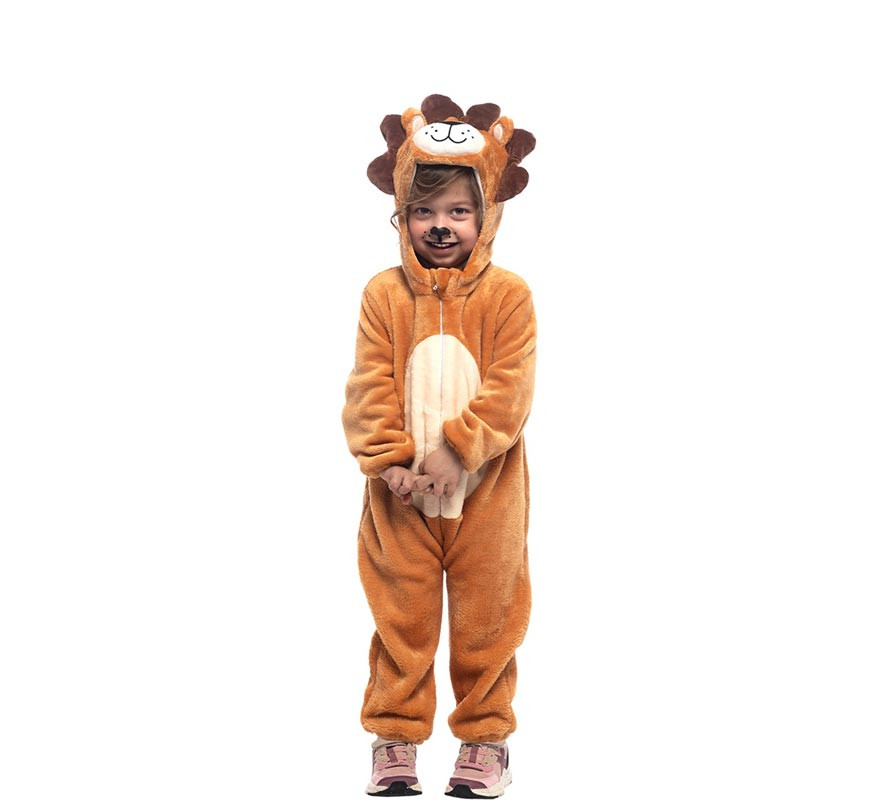 Costume da Leone Mimosín marrone con cappuccio per bambino