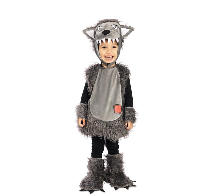 Baby and Kids Hooded Furry Wolf Costume