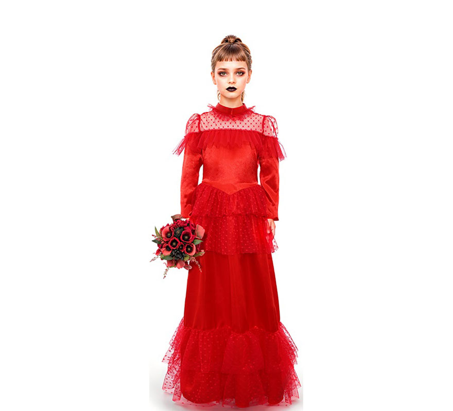 Lydia Bride Red Costume for Girls