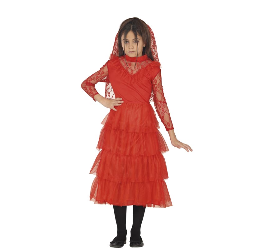 Lydia Bride Red Beetlejuice para meninas