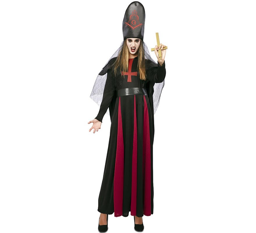 Women's Devil Priestess Mother Costume with Hat