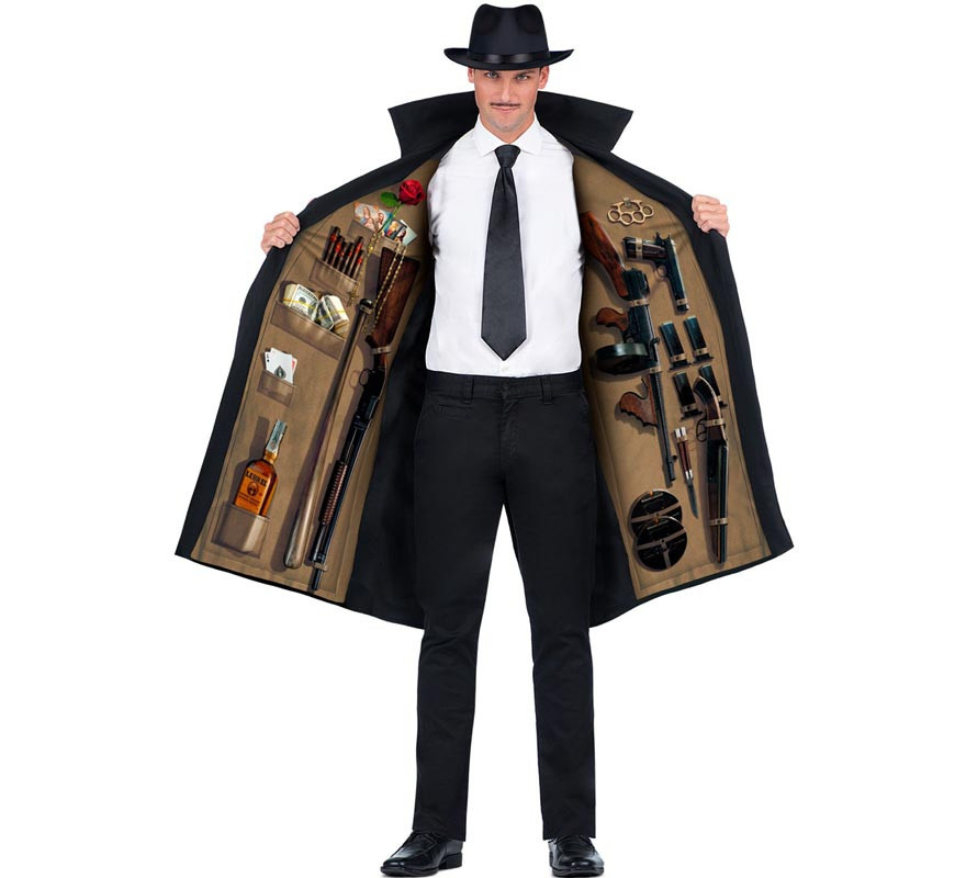 70s Mafioso Costume with Hat for Men