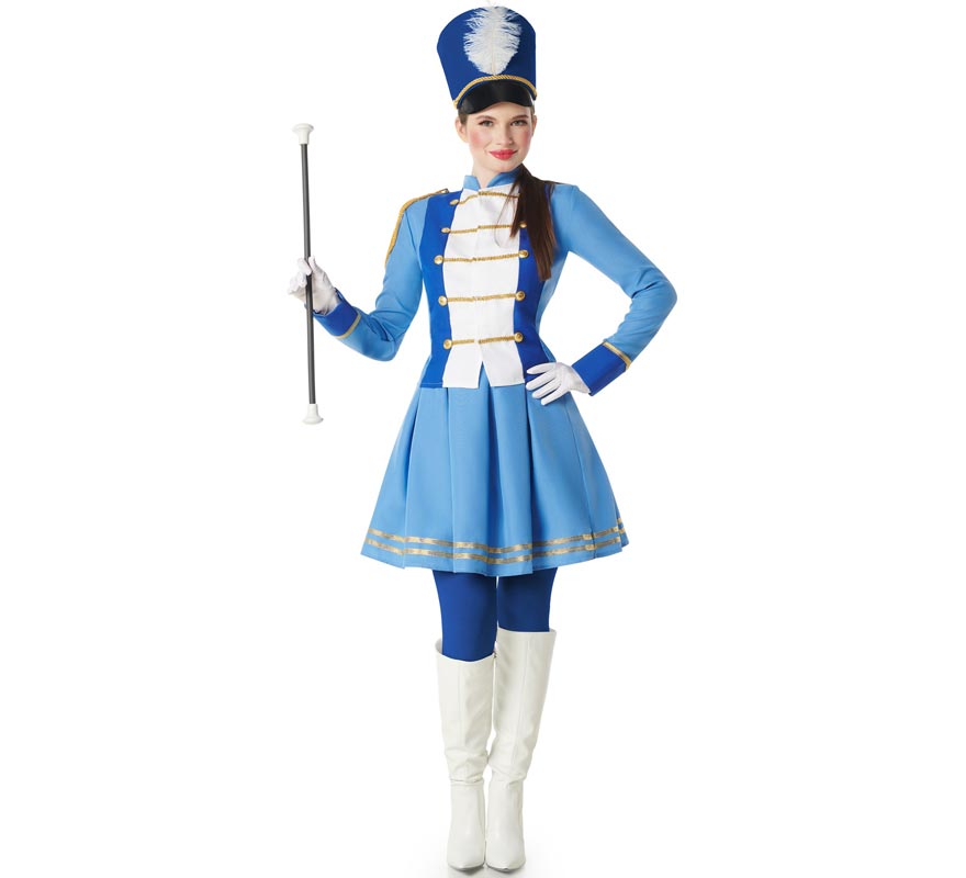 Fato de Majorette Azul para Mulheres