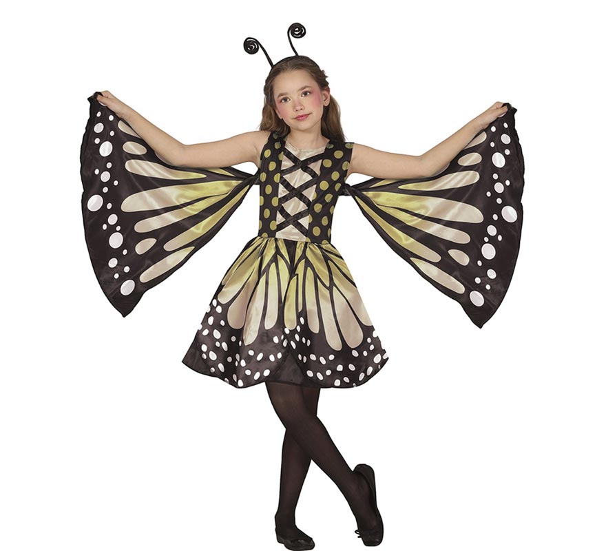 Yellow Polka Dot Butterfly Costume for Girls