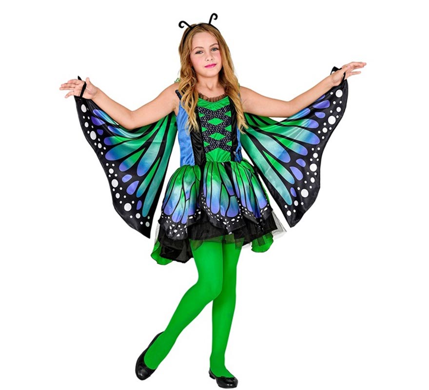 Green Butterfly Costume with Wings for Girls