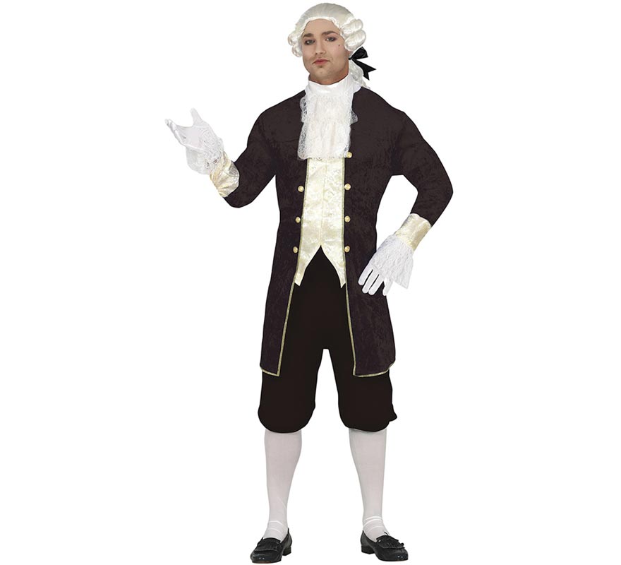 Elegant brown marquis costume for men