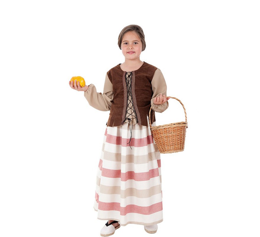 Disfraz de Mercadera Medieval para niña