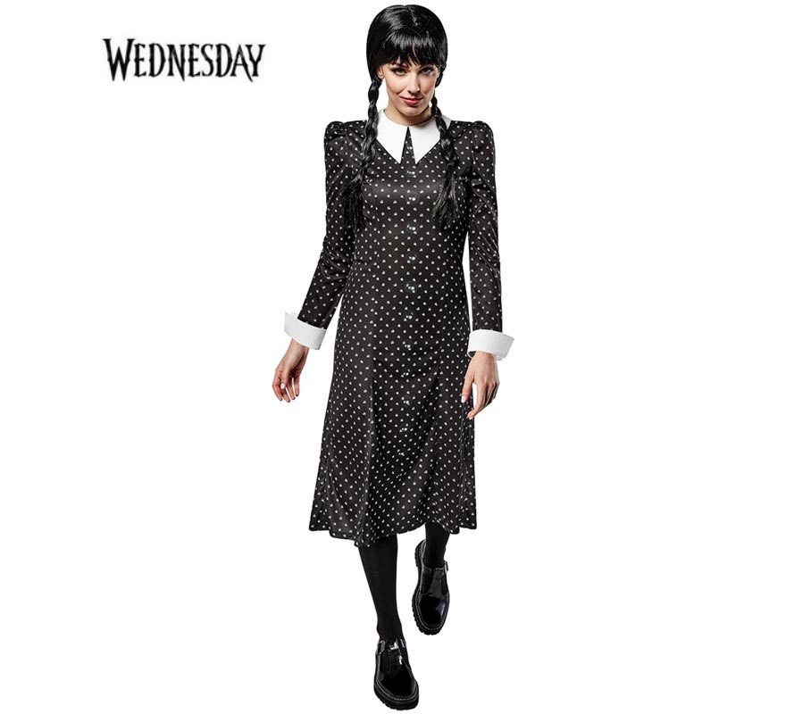 Wednesday Costume Women's Classic Dotted Dress