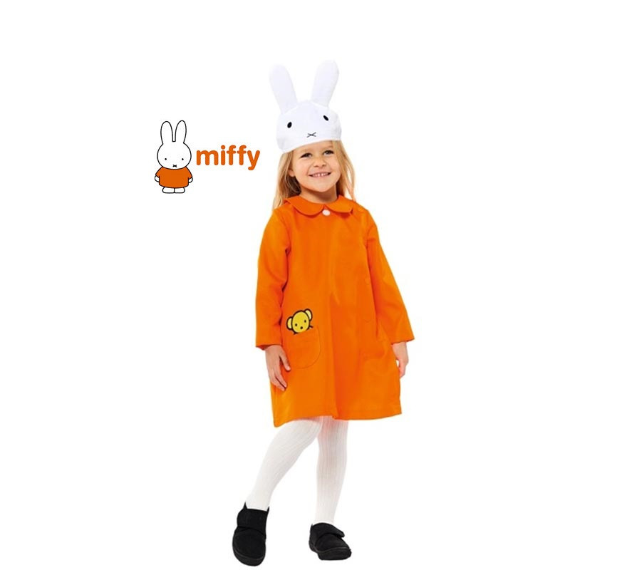 Orange Miffy costume for girl and baby