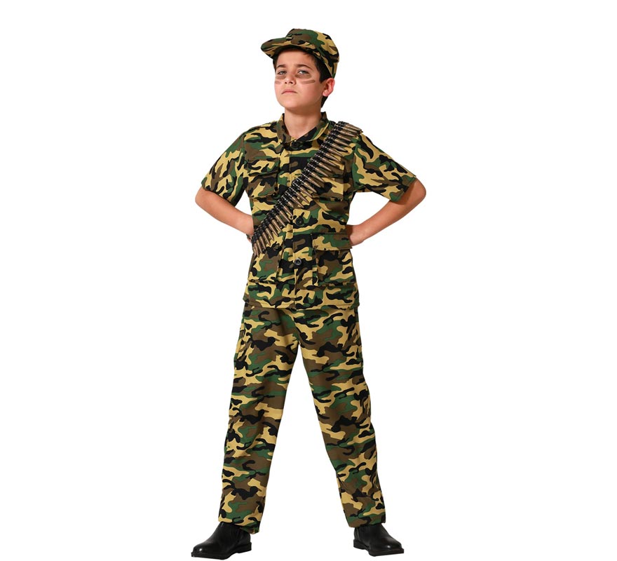 Costume militare tuta mimetica per ragazzo