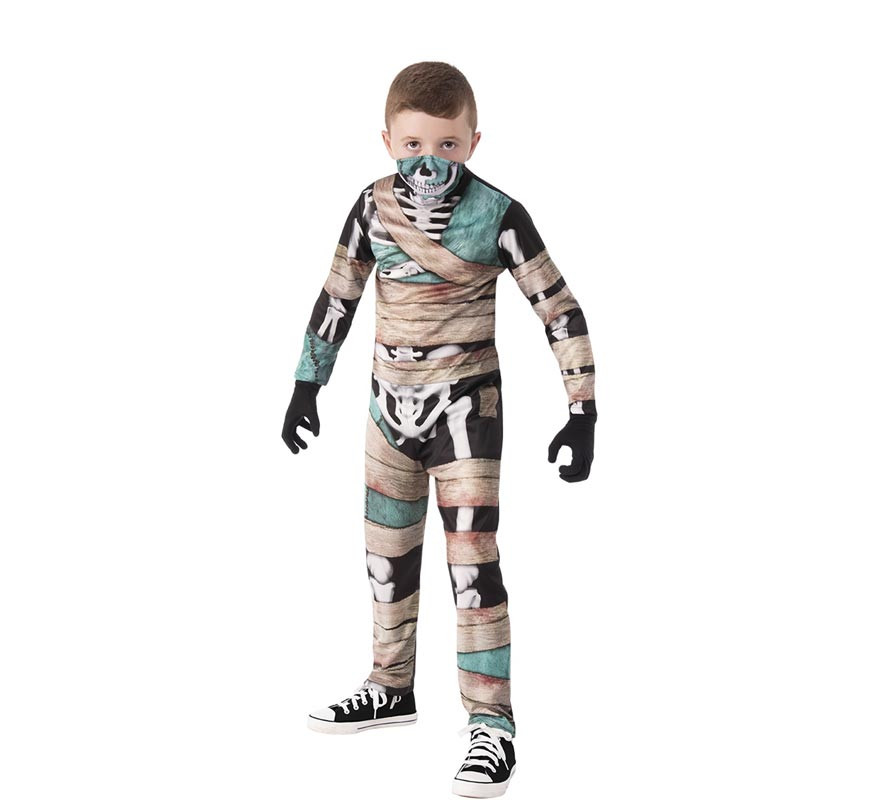 Child's Skeleton Mummy Costume with Mask