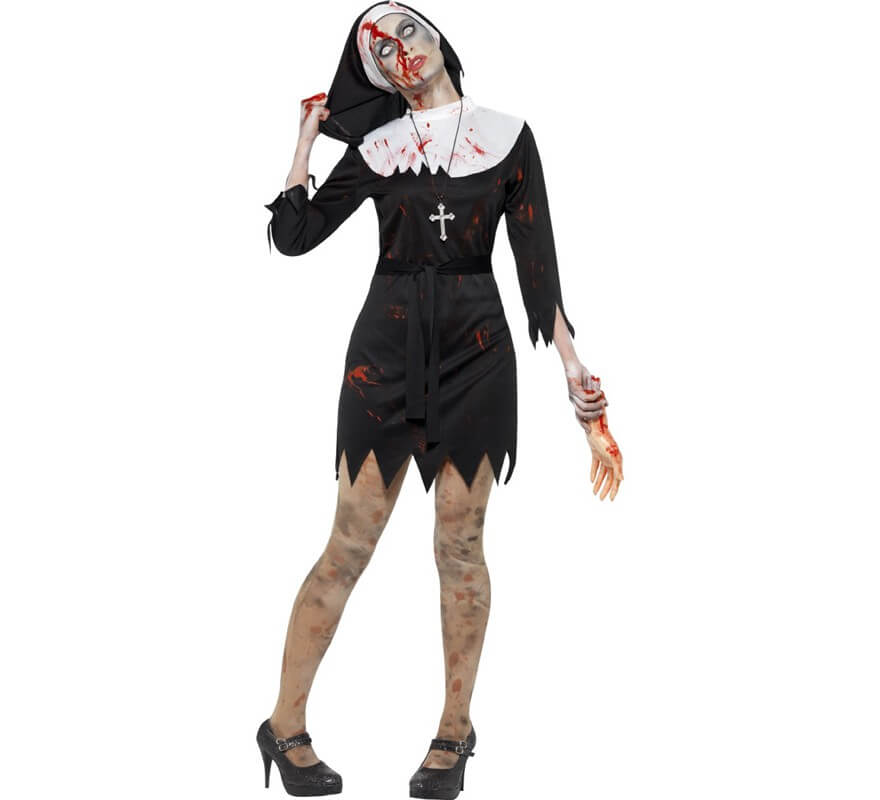 Costume da zombie suora per una donna
