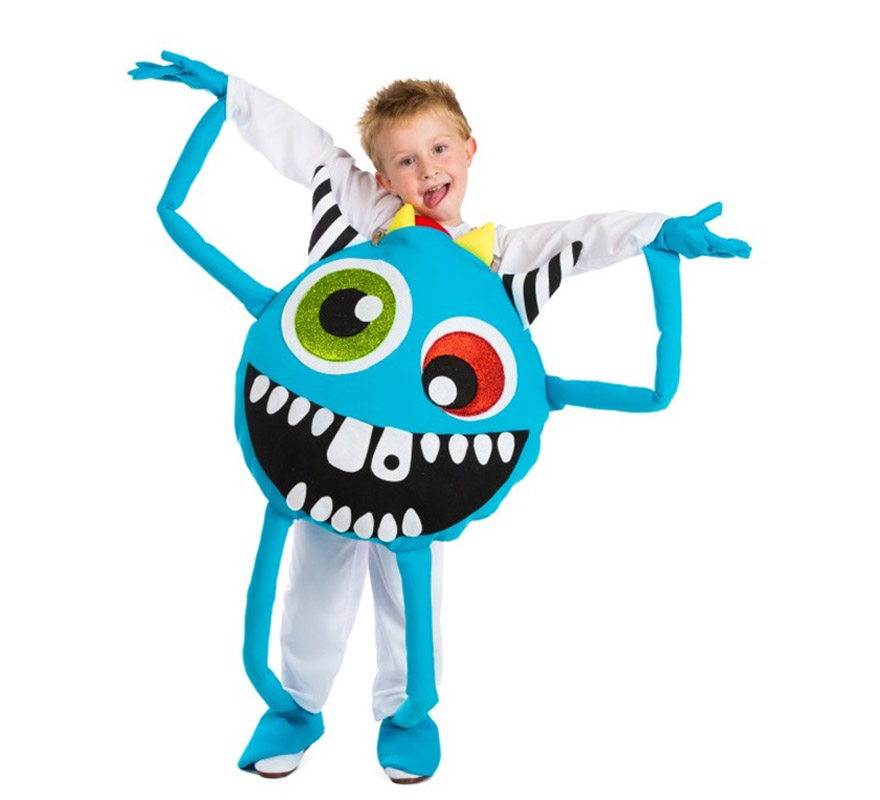 Disfraz de Monstruo azul para niños en talla única