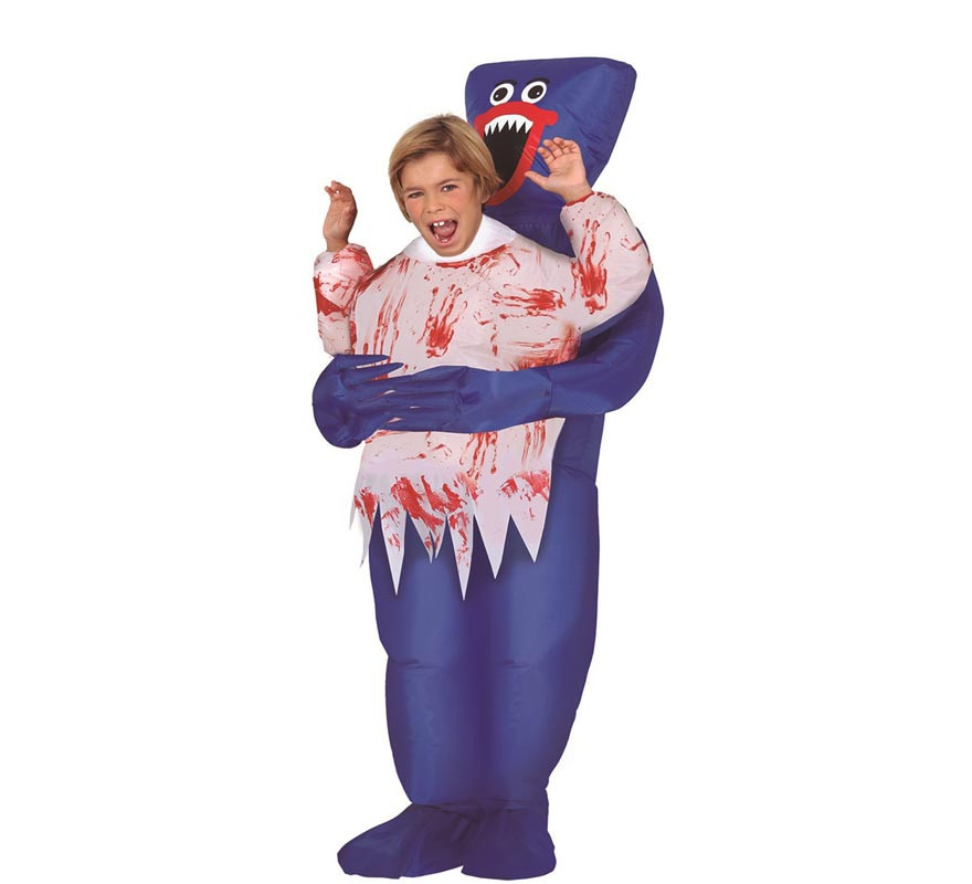 Inflatable Blue Hug Monster Costume for Kids