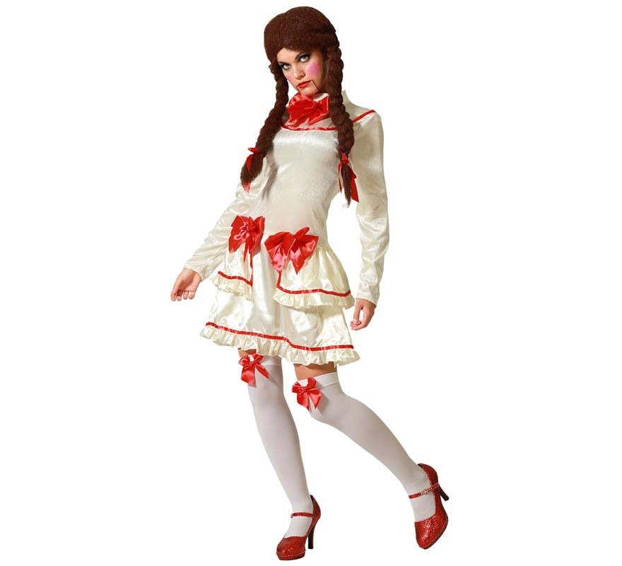 Beige Porcelain Doll Costume for Women