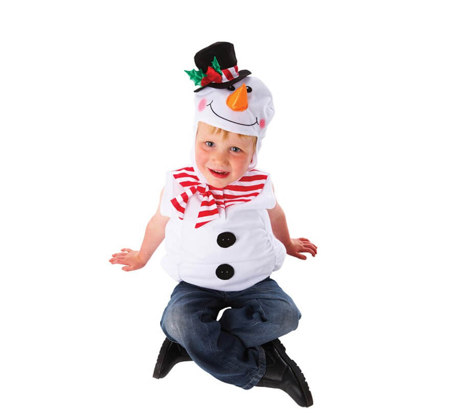 Disfraz de Muñeco de nieve para niños de 3 a 5 años