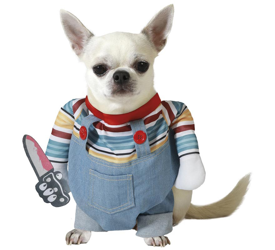 Devil Doll Costume with Arms and Knife for Dog