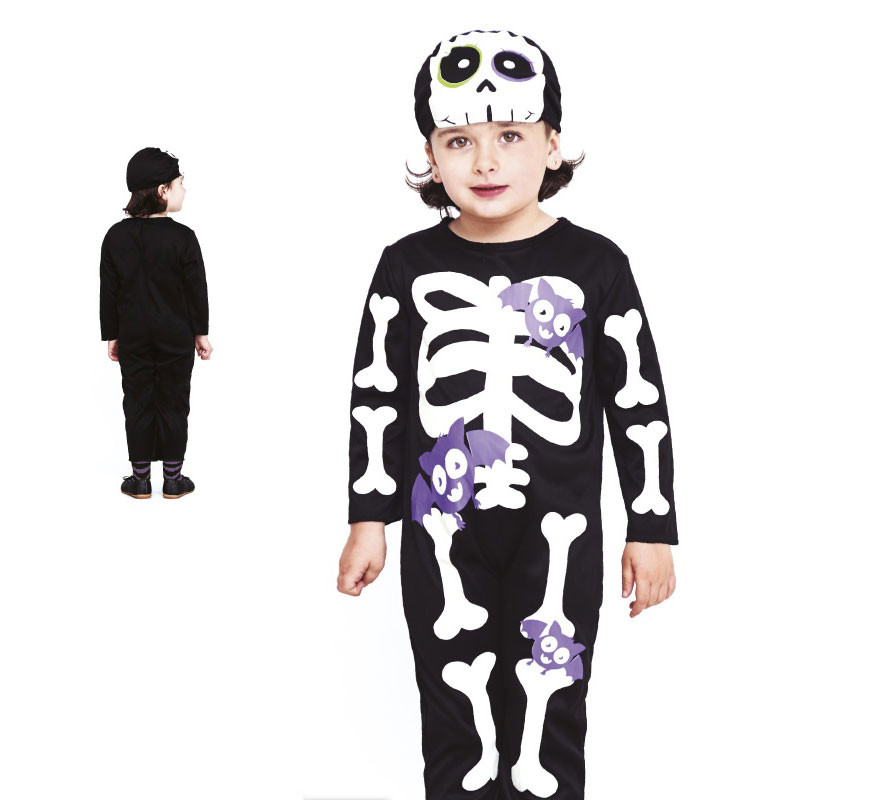 Skeleton Bat Costume with hat for child