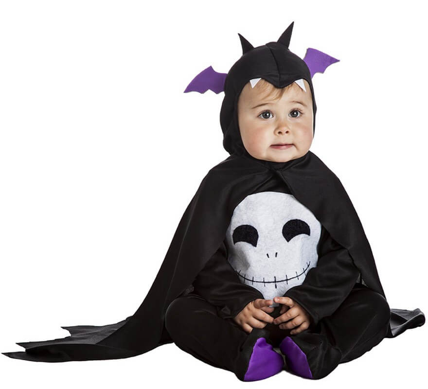 Primeiro traje de halloween do bebê preto morcego macacão infantil