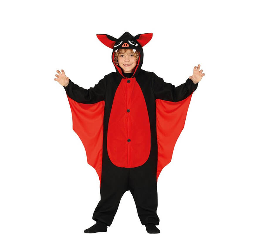 canto ensayo Paleto Disfraz de Murciélago Rojo para niños