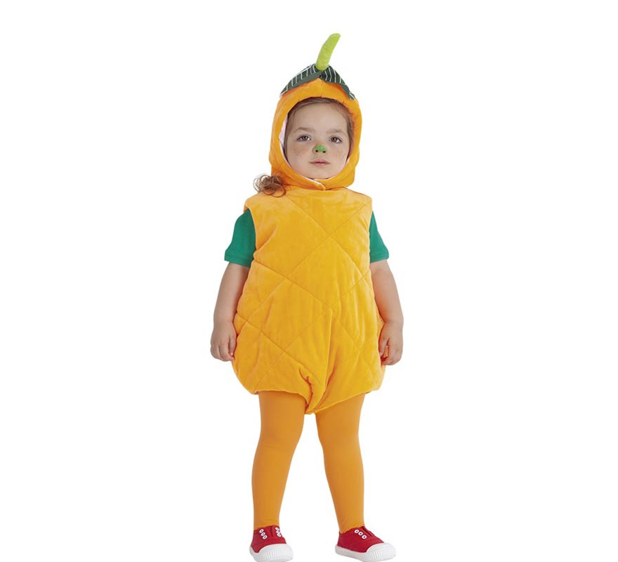 Adorable Orange Hooded Baby Costume