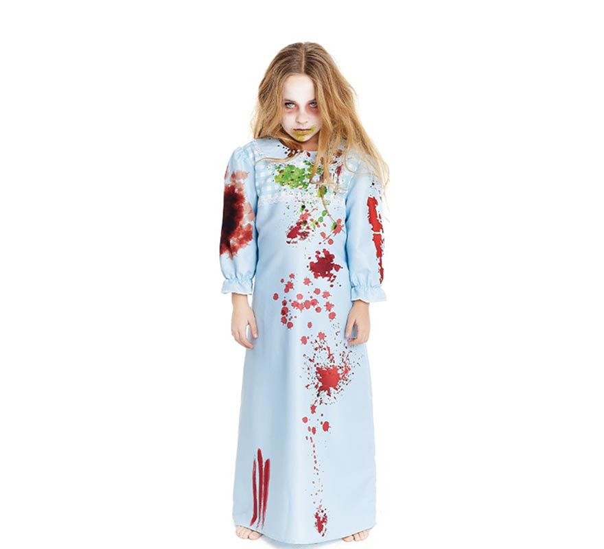 Demon Girl Costume in Blue Robe for Girls and Teenagers