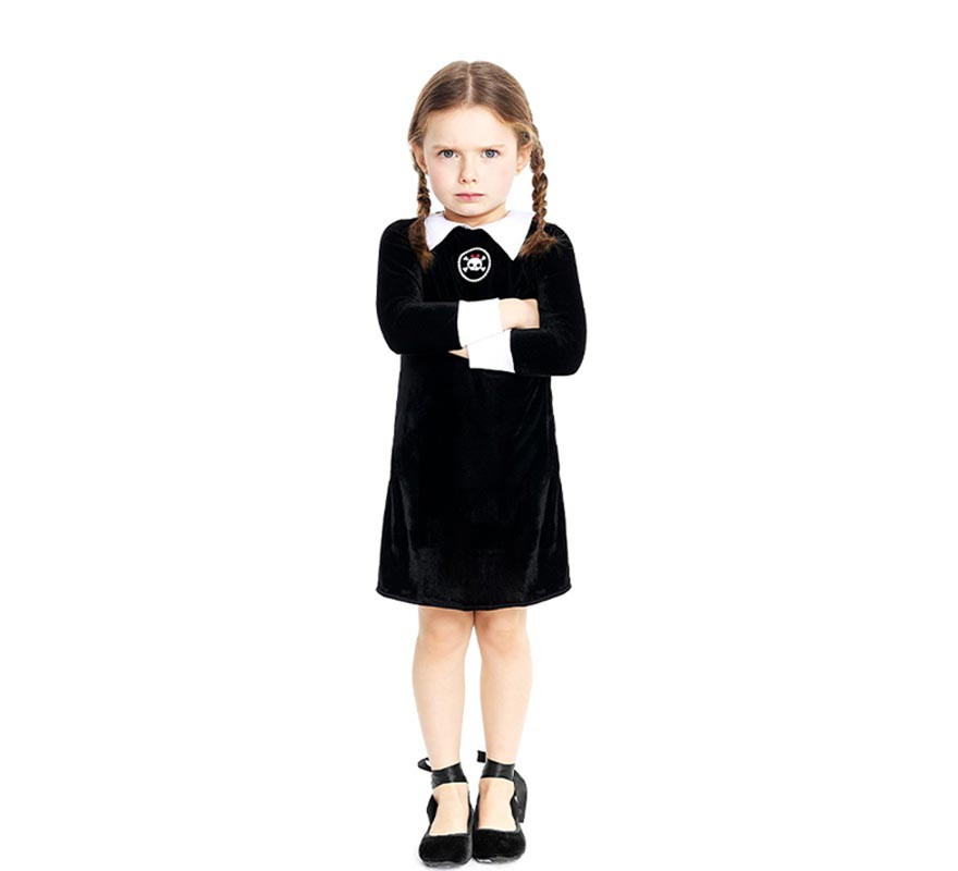 Classic black creepy girl costume for baby and girl