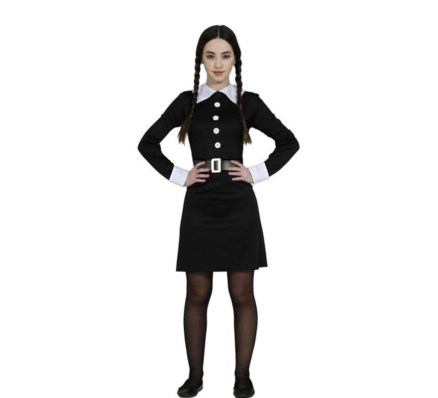 Sinister Girl costume with belt for teenagers