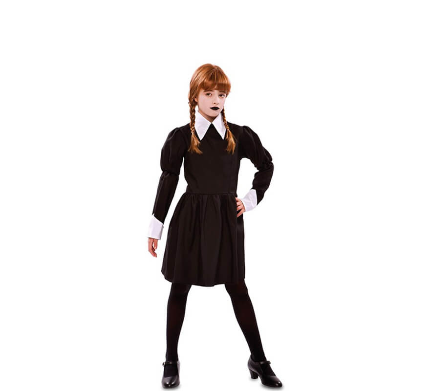 PARRUCCA Halloween Spaventoso figlia mercoledì Adams Costume