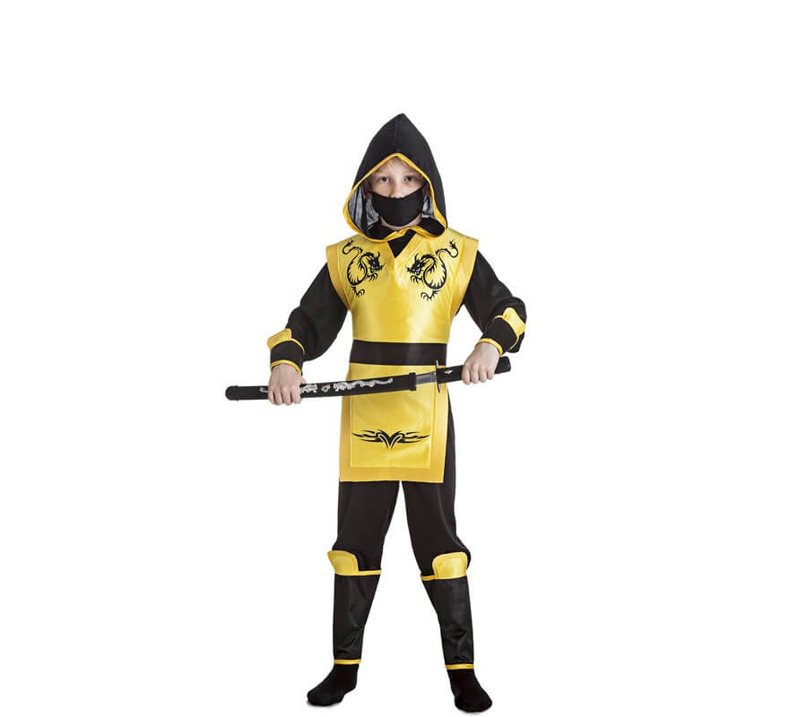 Disfraz de Ninja amarillo para niño