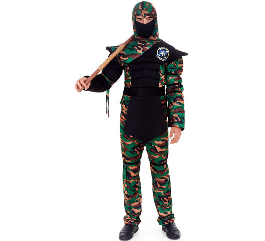 Orgullo saludo el propósito Disfraz de Ninja Comando Camuflaje para hombre