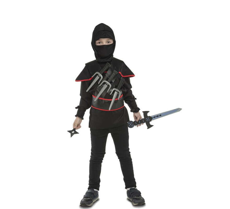 Mujer Caligrafía menú Disfraz de Ninja con accesorios para niños