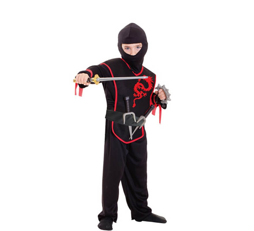 Disfraz de ninja dragón para niños de 3 a 6 años