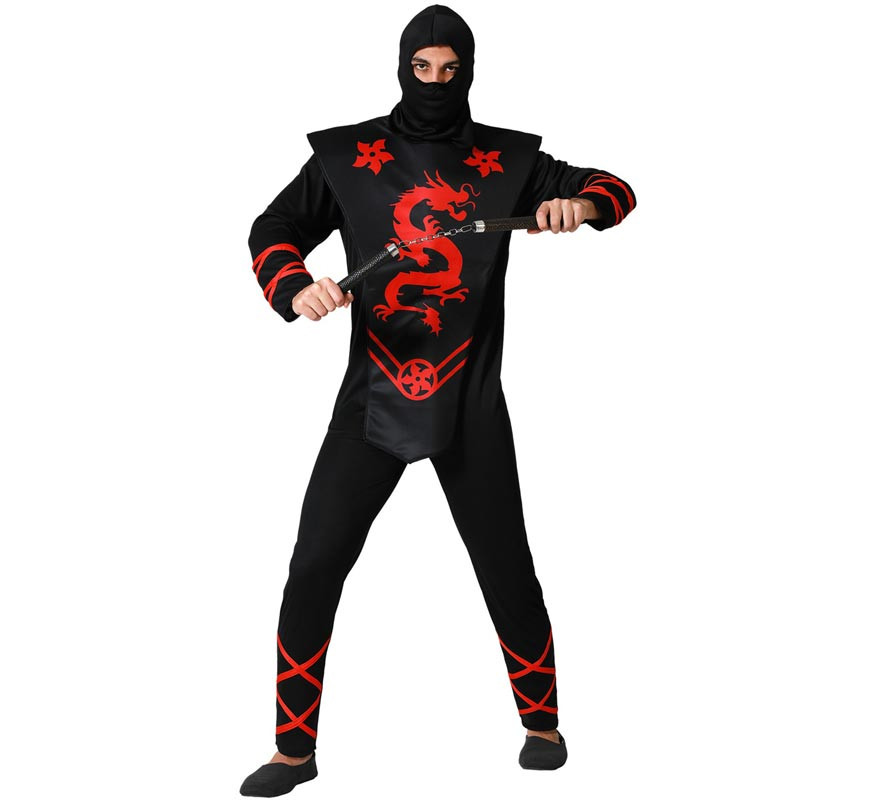 Red Dragon Ninja Costume for Men