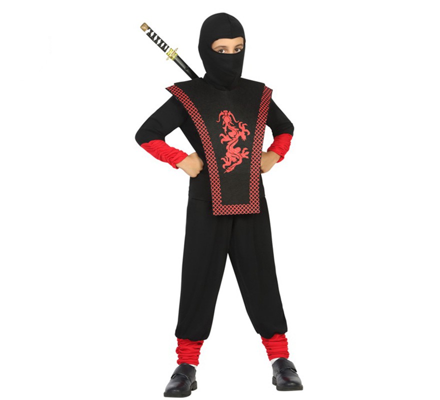 Disfraz de Ninja Dragón rojo para niño