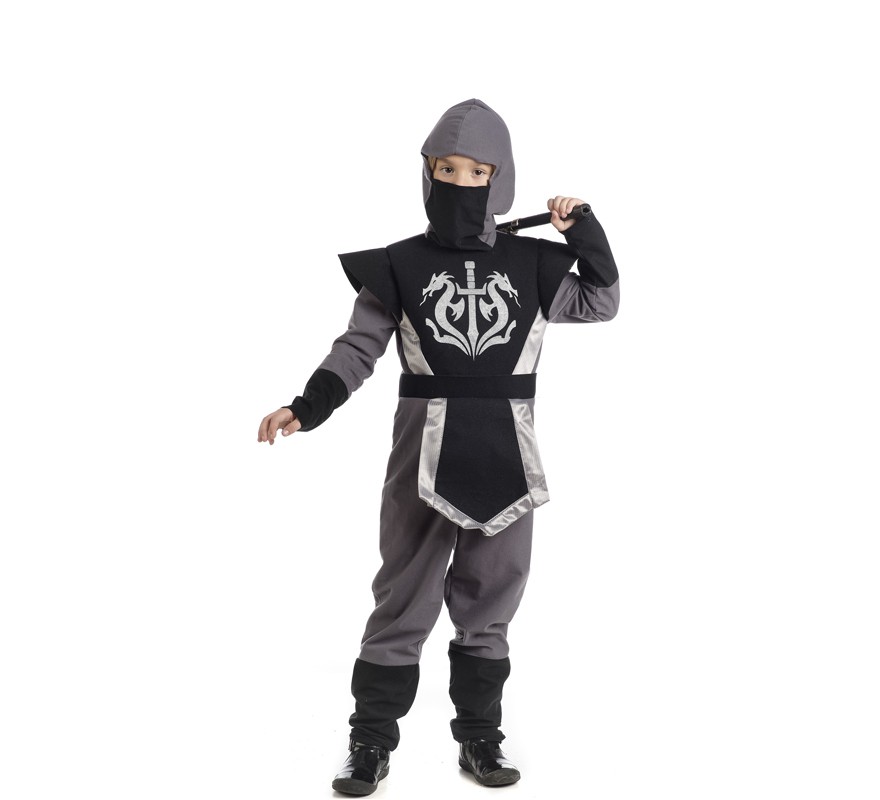Disfraz de Ninja Kasuni gris para niño 