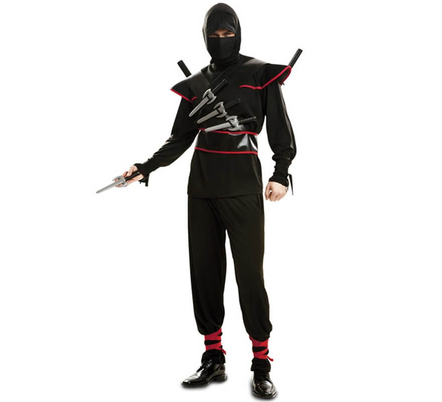 Agradecido Objetivo extraer Disfraz de Ninja Negro para hombre