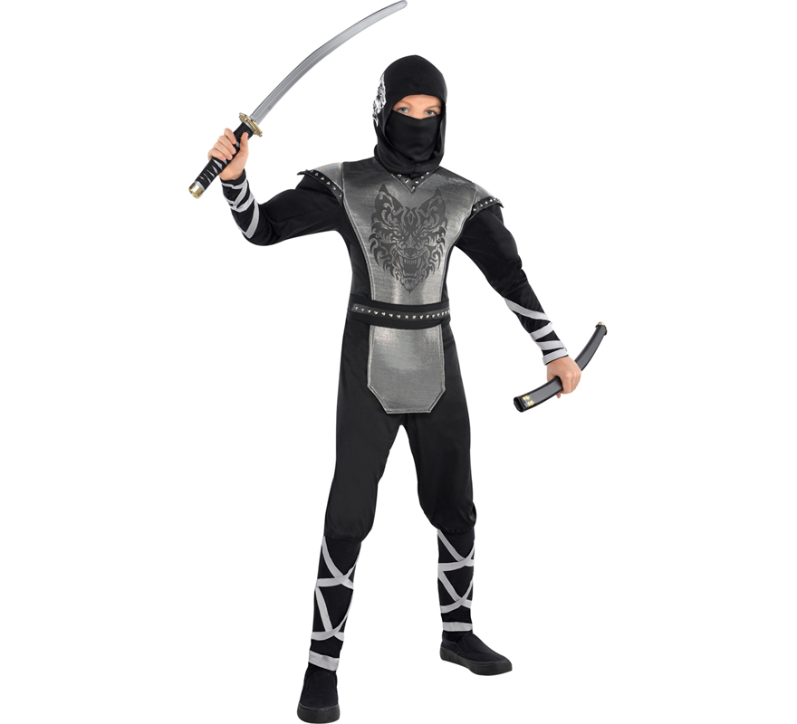 Disfraz de ninja lobo para niños y adolescentes